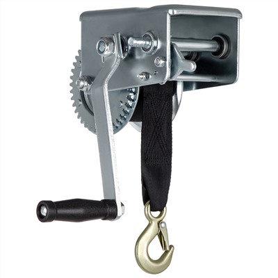 Лебедка шестеренчатая, тяга 0.8 т, ленточная Matrix