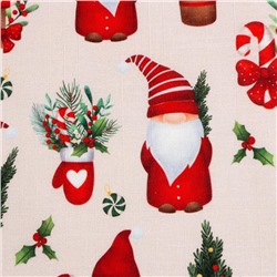 Набор салфеток "Этель" "Santa Claus" 46х46 см - 4 штуки, 100%хлопок, репс 210 г/м2