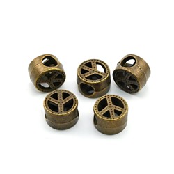 Бусина цв.латунь, 10мм (упаковка 10штук)