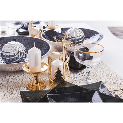 Набор свечей «Столбик», 4 шт., перламутровый, 7×3.8 см