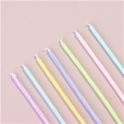 Свечи для торта, 7 штук, 11.5 см, разноцветные