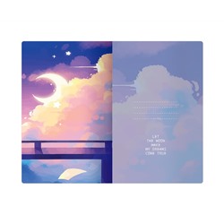 Планер недатированный, 32л., 135*210мм, на скобе MESHU "Blooming dreams", матовая ламинация, голографическая фольга