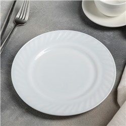 Тарелка десертная Доляна «Регал», d=20 см, стеклокерамика