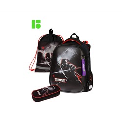 Ранец Berlingo Expert Box "Ninja" 38*29*16см, 2 отделения, анатомическая спинка, пенал и мешок для обуви в комплекте