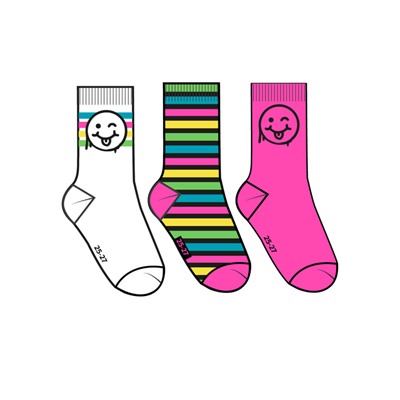 Носки для девочки, 3 пары в комплекте