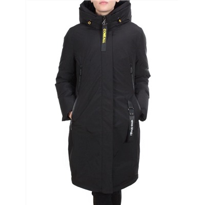 YR-961 BLACK Пальто зимнее женское АЛИСА (200 гр. холлофайбера)