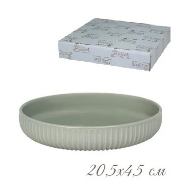 105-879 Форма (тарелка) круглая 20,5х4,5см. в под.уп.(х24)