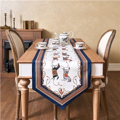 ДОРОЖКА НА СТОЛ "PASSAGE", 45Х300СМ, БЕЛЫЙ, 100% ХЛОПОК,ТВИЛ