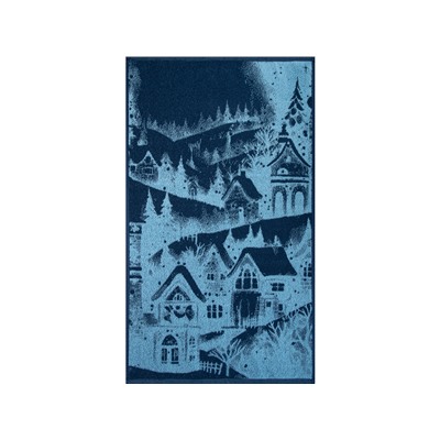 Полотенце махровое 6с103.412ж1 Снежный пейзаж(джинс) 50х90см
