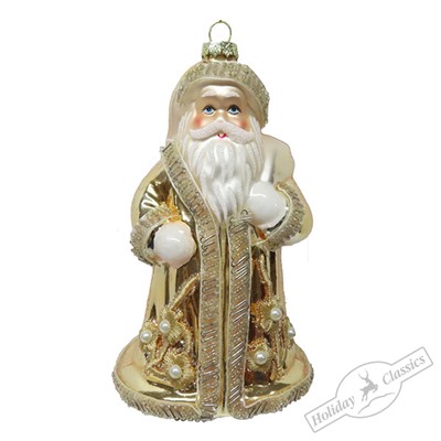 Дед Мороз "Золотой век" (стекло) 10х9,5х18 см