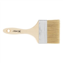 Кисть плоская "Евро" 4", натуральная щетина, деревянная ручка MTX