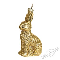 Заяц золотой малый (стекло) 5х3х9 см