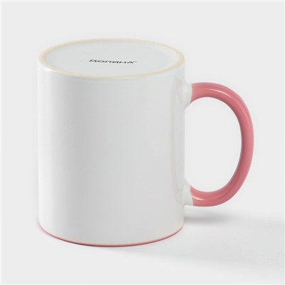 Кружка Доляна Twist, 350 мл, 12×8×9.5 см, керамика, белая