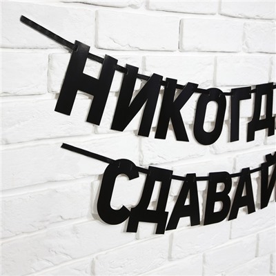 Гирлянда на ленте "Не сдавайся", длина 220  см