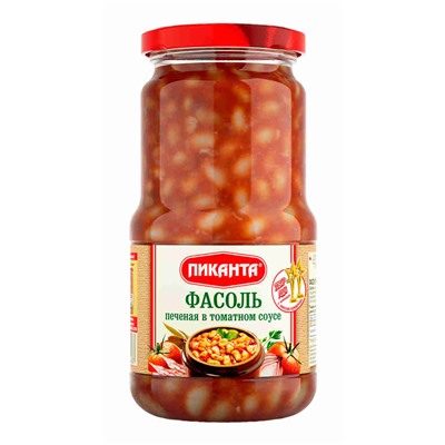 Фасоль печёная в т/с Пиканта 470 г 1/6