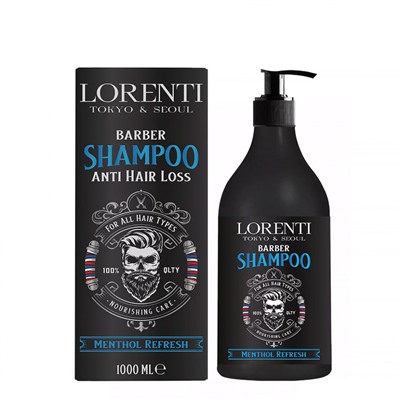 Lorenti шампунь мужской для волос Menthol, 1000 мл