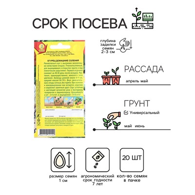 Семена Огурец Домашние соления Пч Ц/П 20шт
