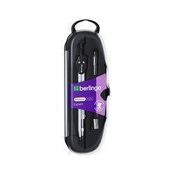 Готовальня Berlingo "Expert", 3 предмета, циркуль 135мм, пластиковый футляр
