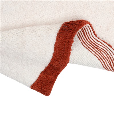 Коврик для ванной с кантом терракотового цвета из коллекции Trendy Ruffles, 50x80 см