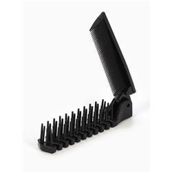 Расчёска складная, 20/10×2.8 (±1) см, чёрная