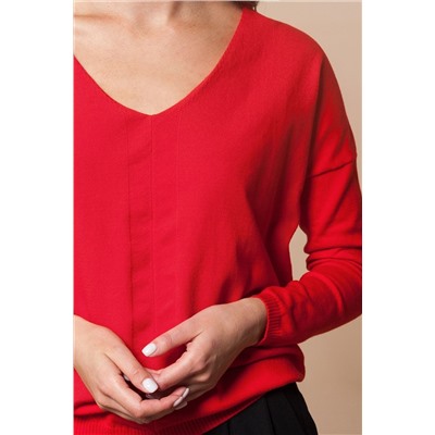 Джемпер тонкой вязки с декоративным орнаментом