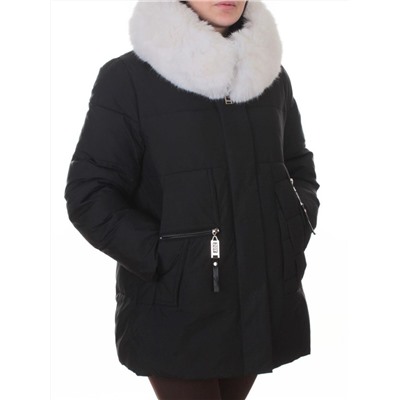 M-M02 BLACK Куртка зимняя женская (200 гр. холлофайбер)