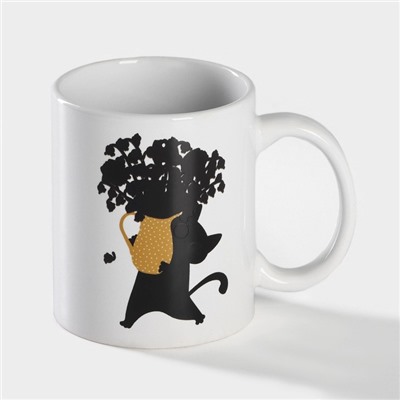 Кружка - хамелеон Доляна «Мечтай и улыбайся», 350 мл, керамика, белая