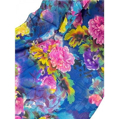 Шарф шифоновый с цветочным принтом Арт 0981/4