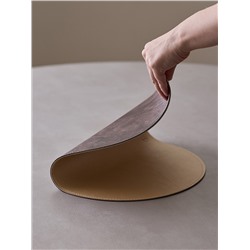 Салфетка сервировочная Pool, 30х45 см, коричневая/золотистый металлик