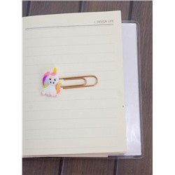 Закладка - скрепка "Unicorn", white