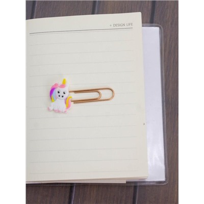 Закладка - скрепка "Unicorn", white