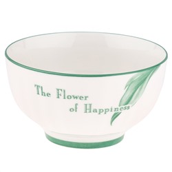 "Зе Флауэр оф Хепинис (The Flower of Happiness)" Пиала фарфоровая 480мл, д12,6х7см, с деколью, отводка (Китай)