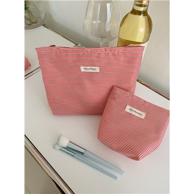 Brand capacious cosmetic bag, pencil case, handheld organizer bag, liner, small clutch bag