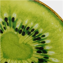 Тарелка Доляна «Романтичный киви», d=18 см, стекло, зелёная