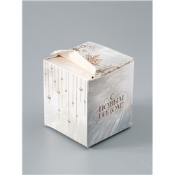 УЦЕНКА Свеча интерьерная в стакане "Морозное утро", аромат лаванда, 6,8 х 8 см