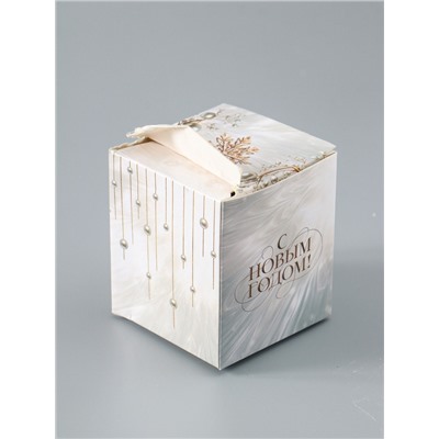 УЦЕНКА Свеча интерьерная в стакане "Морозное утро", аромат лаванда, 6,8 х 8 см