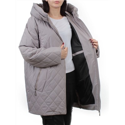 F-806 GRAY BEIGE Куртка демисезонная женская (100 гр. холлофайбер)