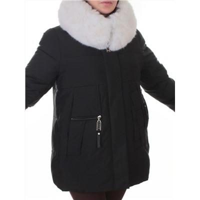M-M02 BLACK Куртка зимняя женская (200 гр. холлофайбер)