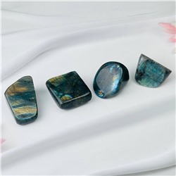 Радуга Самоцветов Срез (экран) из камня Лабрадор полированный в ассортименте