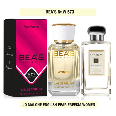 Beas W573 JM English Pear & Freesia Women edp 50 ml, Парфюм женский Beas W573 создан по мотивам аромата JM English Pear & Freesia