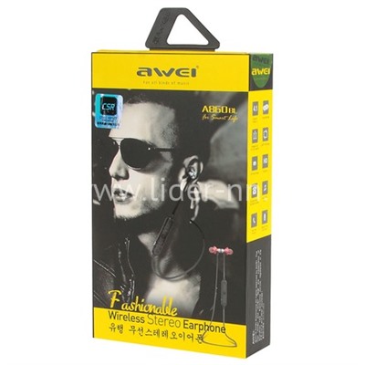 Наушники MP3/MP4 AWEI (A860BL) Bluetooth вакуумные золото
