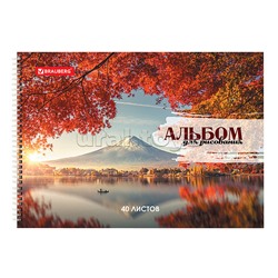 Альбом для рисования 40л., гребень, обложка картон, 195х285 мм, "Умиротворение",