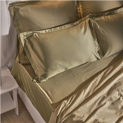 Простыня 1.5 спальная SL Home «Олива», 160×235 см, сатин 220ТС, хлопок 100%