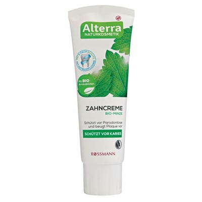Alterra NATURKOSMETIK Zahncreme Bio-Minze Зубная паста c органической мятой, 75мл