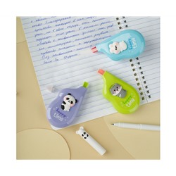 Корректирующая лента MESHU "Happy friends", 5мм*8м, блистер, европодвес, ассорти