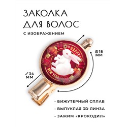 HZF-0375 Заколка Happy New Year (Кролик)