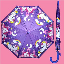 Зонт-трость для девочки с мультгероями полуавтомат Арт 004/4