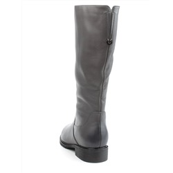 02-FI920-2M DK. GRAY Сапоги зимние женские (натуральная кожа, байка, натуральный мех)
