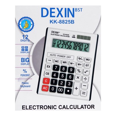 Калькулятор настольный DEXIN 12-разрядный КК - 8825 В