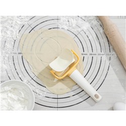 Ролик для вырезания кругов из теста Доляна «Ваниль», d=7 см, 17.5 см